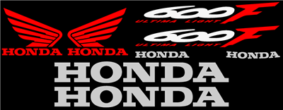 Honda CBR 600F 2000 Model Full Decal Set